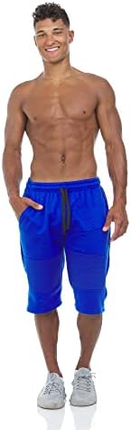 Rocawear | 3 חבילות מכנסיים קצרים של פליס. מכנסיים קצרים של המותניים האלסטיים גברים | 13 Inseam | מכנסי זיעה